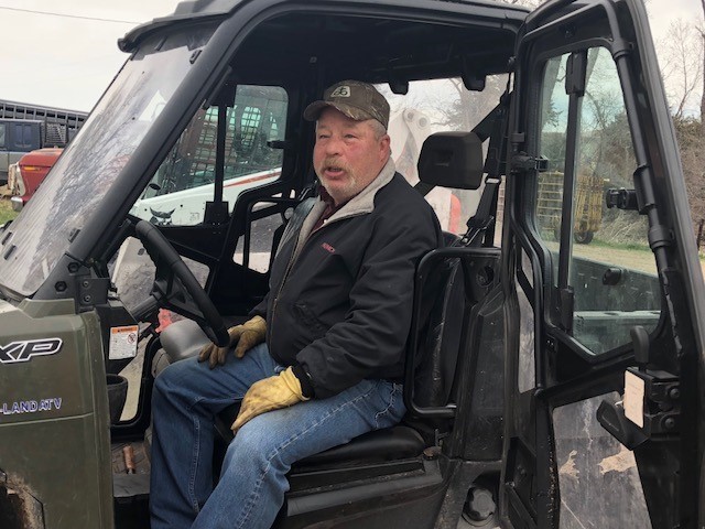 Craig in his tractor.