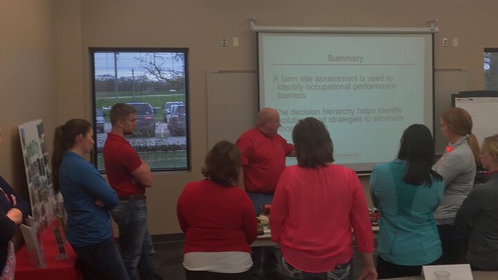 Occupational and physical therapists at a seminar.